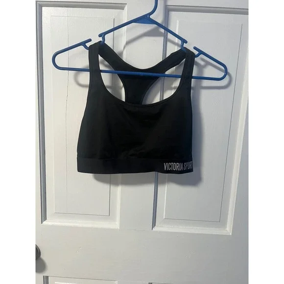 Victoria Sport The Player Racerback Black Sports Bra Size Medium - Picture 2 of 6
